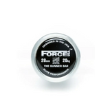 Force USA The Gunner Olympic Bar – 2.20m long, black barbell with silver sleeves and precise knurling.

