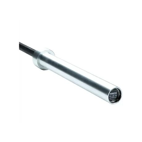Force USA The Gunner Olympic Bar – 2.20m long, black barbell with silver sleeves and precise knurling.
