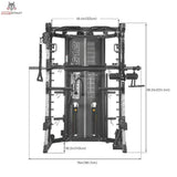 G12™ All-In-One Trainer - Double Pulley (2 x 90.5 kg), Smith Machine, Multifunktionstrainer, Rack und Beinpresse Force USA