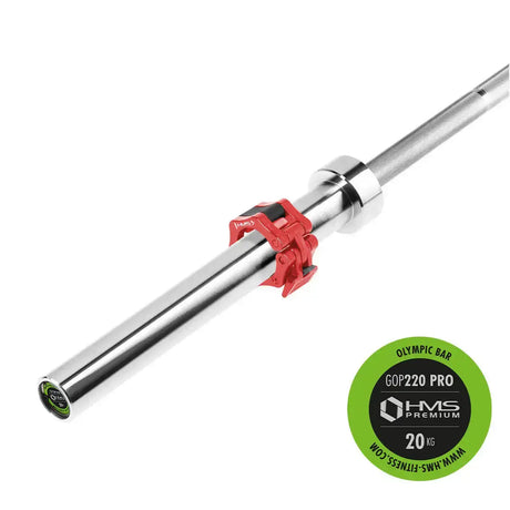 GOP220 PRO GERADE OLYMPIA-LANGHANTELSTANGE 20KG 2200MM HMS + ZG1000B VERSCHLÜSSE LOCK