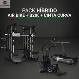 HYBRID-PAKET - AIR BIKE + B200 + CURVED LAUFBAND Titanium Strength