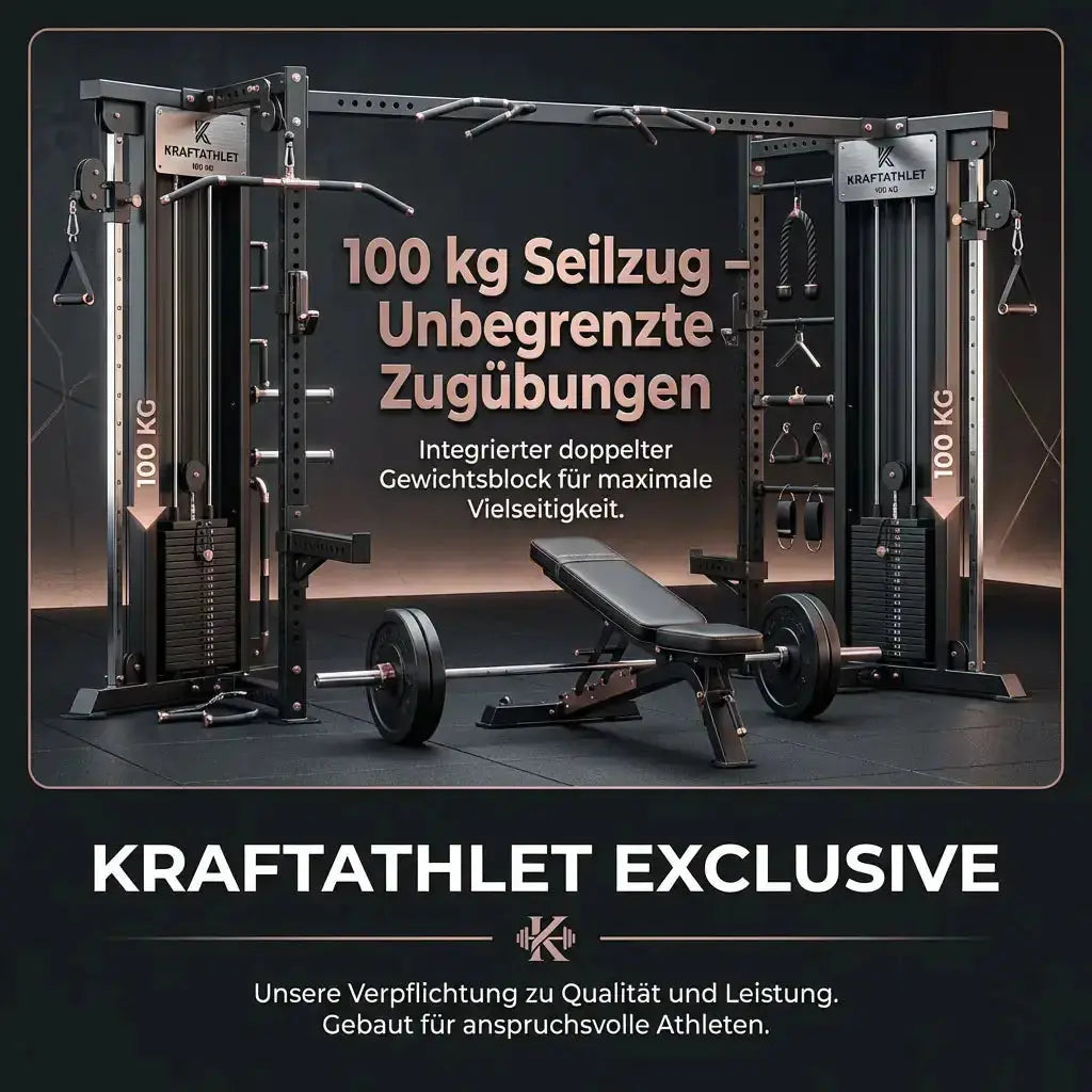 Half Rack mit verstellbarer Seilzug (100 kg) und Lagerregalen E70 Titanium Strength Elite Series Titanium Strength Aparatos de musculación