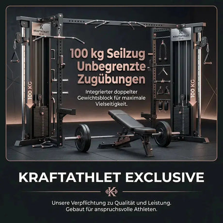 Half Rack mit verstellbarer Seilzug (100 kg) und Lagerregalen E70 Titanium Strength Elite Series Titanium Strength Aparatos de musculación