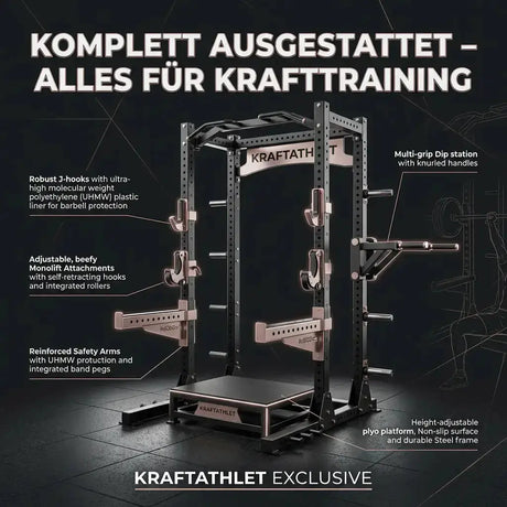 Half Rack mit verstellbarer Seilzug (100 kg) und Lagerregalen E70 Titanium Strength Elite Series Titanium Strength Aparatos de musculación
