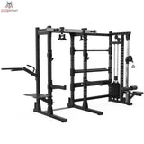 Half Rack mit verstellbarer Seilzug (100 kg) und Lagerregalen E70 Titanium Strength Elite Series