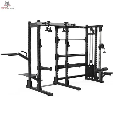 Half Rack mit verstellbarer Seilzug (100 kg) und Lagerregalen E70 Titanium Strength Elite Series