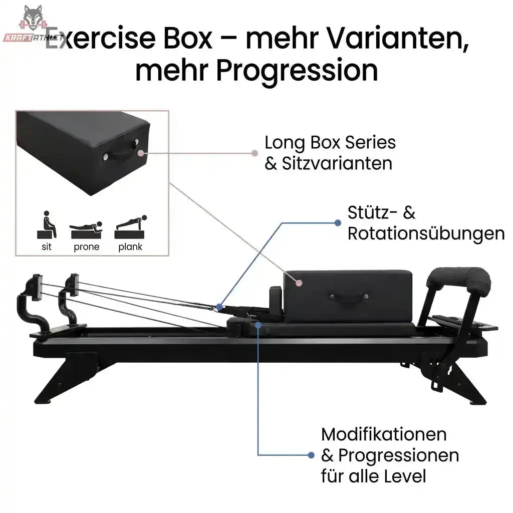 Hegren Pilates Reformer TALMA 62 + Box + Jumpboard – Combo Package Hegren Pilates Gym Equipment