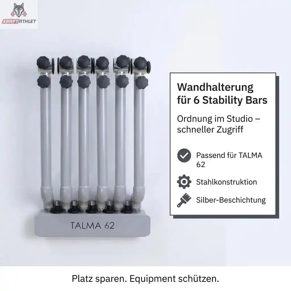 Hegren Pilates Stability Bar Wall Stand – Wandhalterung für 6 Stability Bars (TALMA 62) Hegren Pilates Gym Equipment