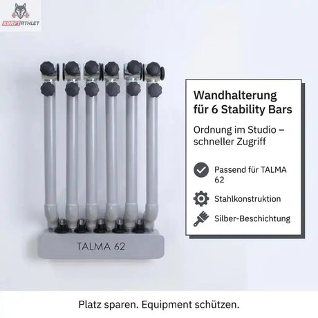 Hegren Pilates Stability Bar Wall Stand – Wandhalterung für 6 Stability Bars (TALMA 62) Hegren Pilates Gym Equipment