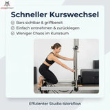 Hegren Pilates Stability Bar Wall Stand – Wandhalterung für 6 Stability Bars (TALMA 62) Hegren Pilates Gym Equipment