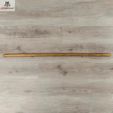 HEGREN Pilates Wooden Stick 1.10m with connecting links, crafted from polished solid oak, designed for balance and flexibility exercises.