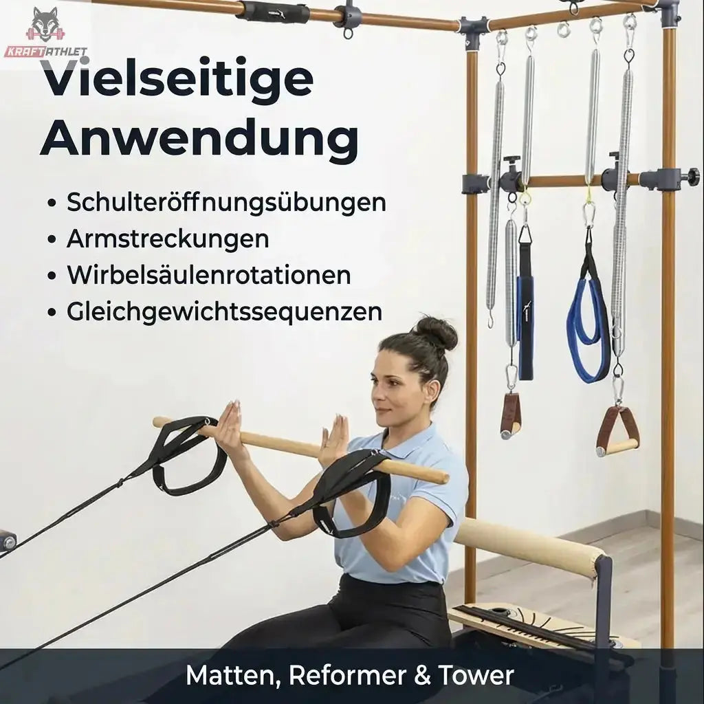 Hegren Pilates Wooden Stick 1.10m – Premium Eiche Trainingsbar Hegren Pilates Gym Equipment