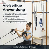 Hegren Pilates Wooden Stick 1.10m – Premium Eiche Trainingsbar Hegren Pilates Gym Equipment