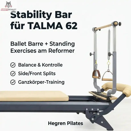 Hegren Stability Bar für TALMA 62 – Höhenverstellbare Ballet Barre (64–103 cm) Hegren Pilates Gym Equipment