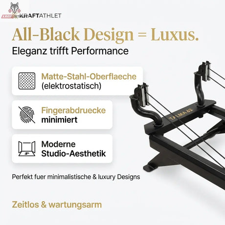 Hegren TALMA 62 Black Elegance Premium Reformer Hegren Pilates Gym Equipment