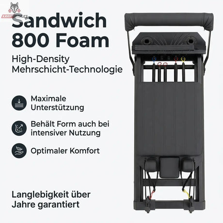 Hegren TALMA 62 Black Elegance Premium Reformer Hegren Pilates Gym Equipment