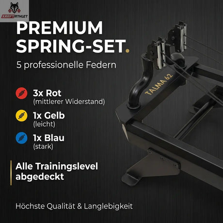 Hegren TALMA 62 Black Elegance Premium Reformer Hegren Pilates Gym Equipment