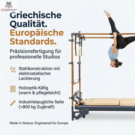 Hegren TALMA 62CR Cadillac Reformer – 2-in-1 Combo System Hegren Pilates Pilates Cadillacs