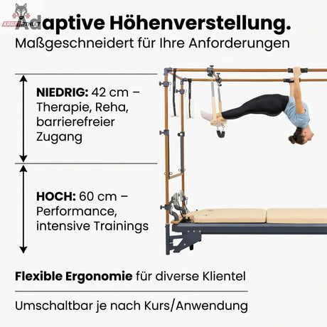 Hegren TALMA 62CR Cadillac Reformer – 2-in-1 Combo System Hegren Pilates Pilates Cadillacs