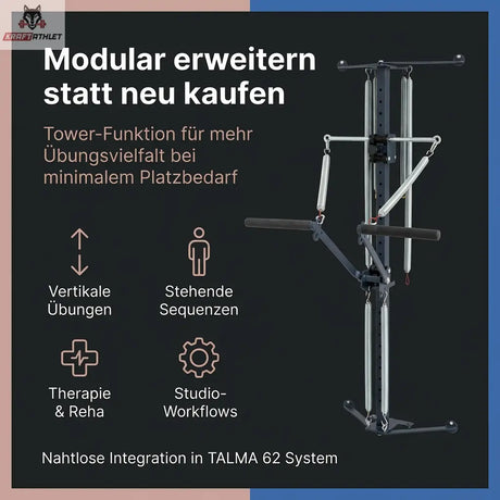 Hegren TALMA 62CT Convertible Tower – Reformer Add-On (für TALMA 62) Hegren Pilates Gym Equipment