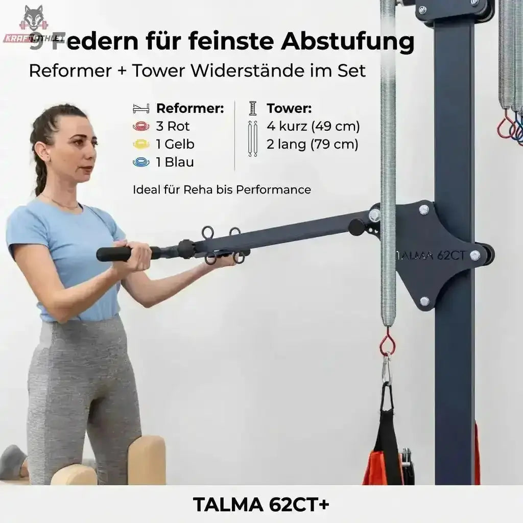 Hegren TALMA 62CT+ Combo - Reformer Tower System Hegren Pilates Pilates Reformer with Tower