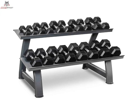 Hexagonal Hantelset 2-20 kg + Rack TH20 Titanium Strength