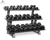 Hexagonal Hantelset Set 2- 30Kg + Rack TH30 Titanium Strength