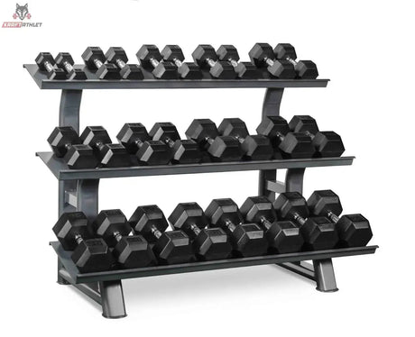 Hexagonal Hantelset Set 2- 30Kg + Rack TH30 Titanium Strength