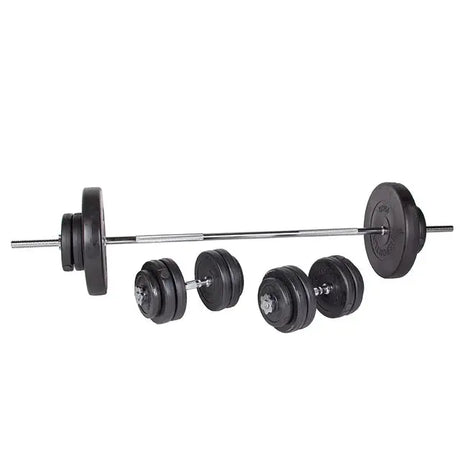 inSPORTline Cement dumbbell set with dip station CEM 180 + 40 cm/30 mm 80 kg InSportLine Pull-Up & Dip Stations