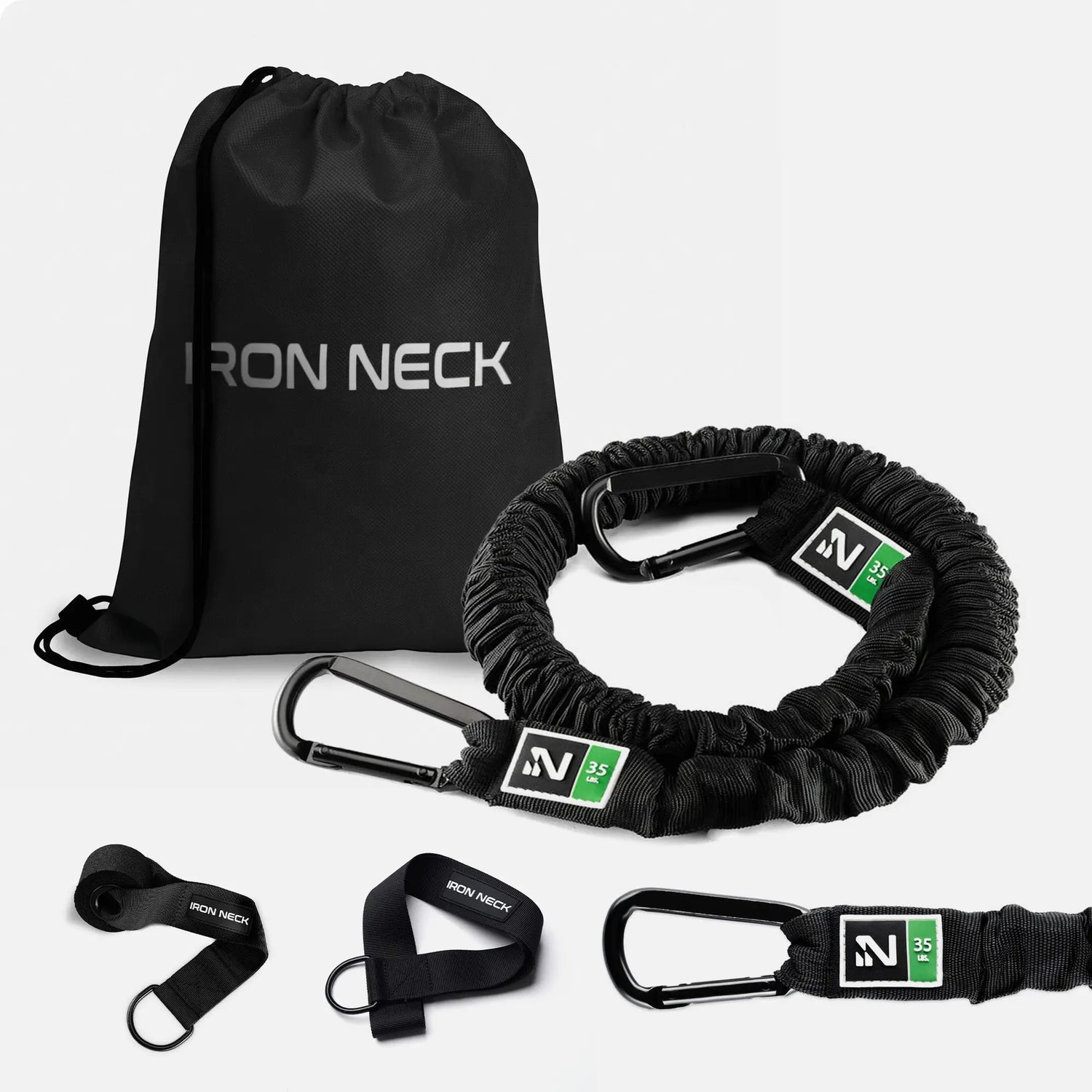 Iron Neck Kit imbracatura Heavy con fettuccia da 35 lb e ancoraggi – Immagine 1