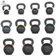 Kettlebells Pro Gusseisen – Russische Kugelhanteln aus massivem Gusseisen Titanium Strength