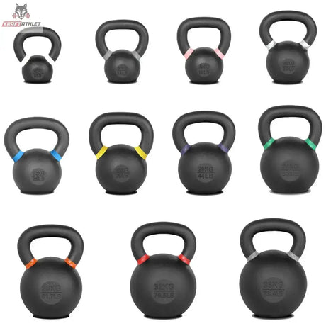 Kettlebells Pro Gusseisen – Russische Kugelhanteln aus massivem Gusseisen Titanium Strength