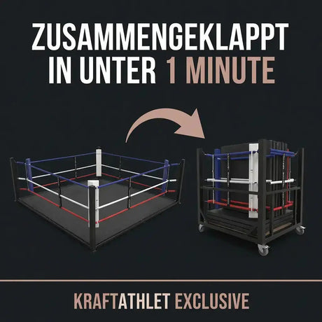 Klappbarer Boxring – Tragbarer Trainingsring für Fitnessstudios & Vereine Sportcom
