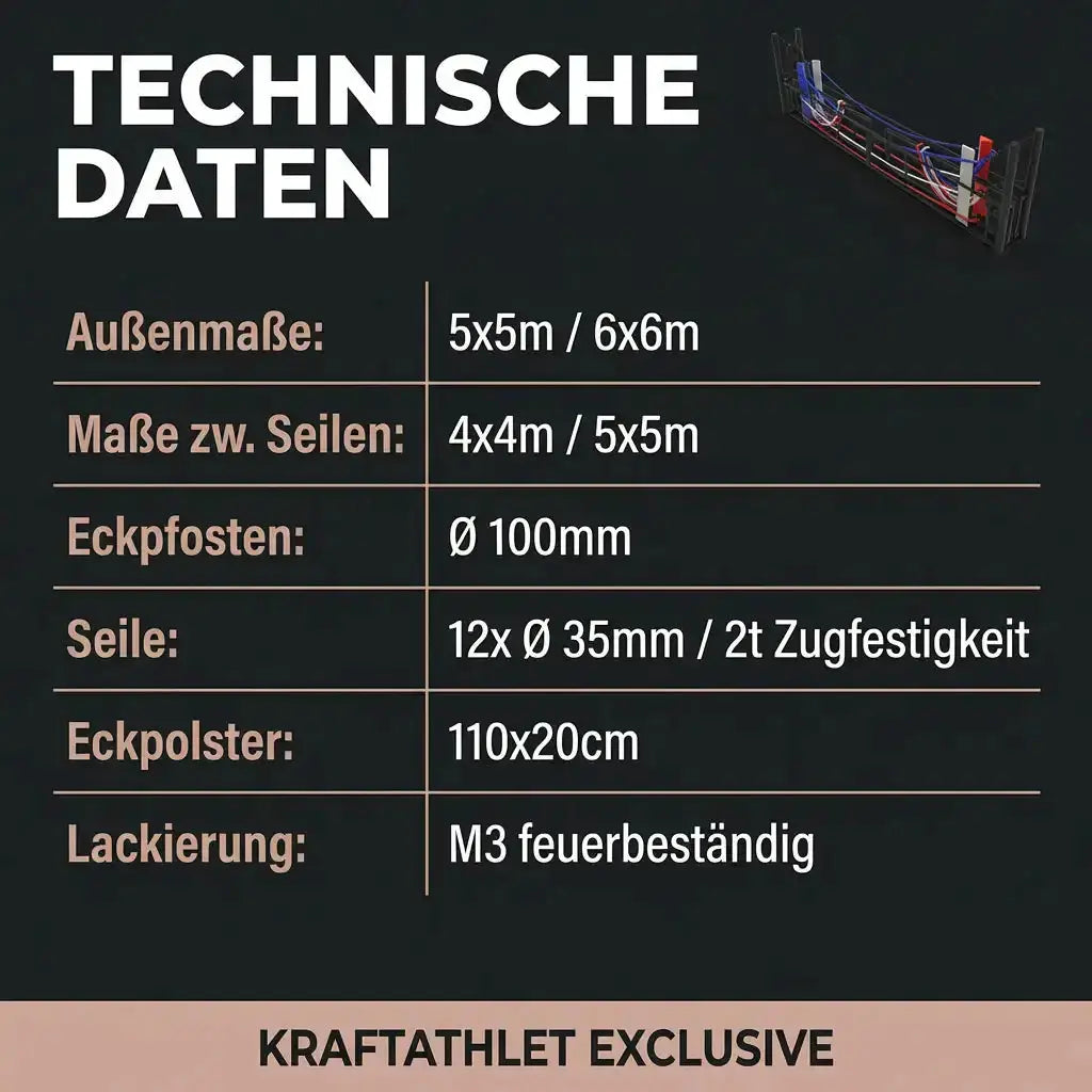 Klappbarer Boxring – Tragbarer Trainingsring für Fitnessstudios & Vereine Sportcom