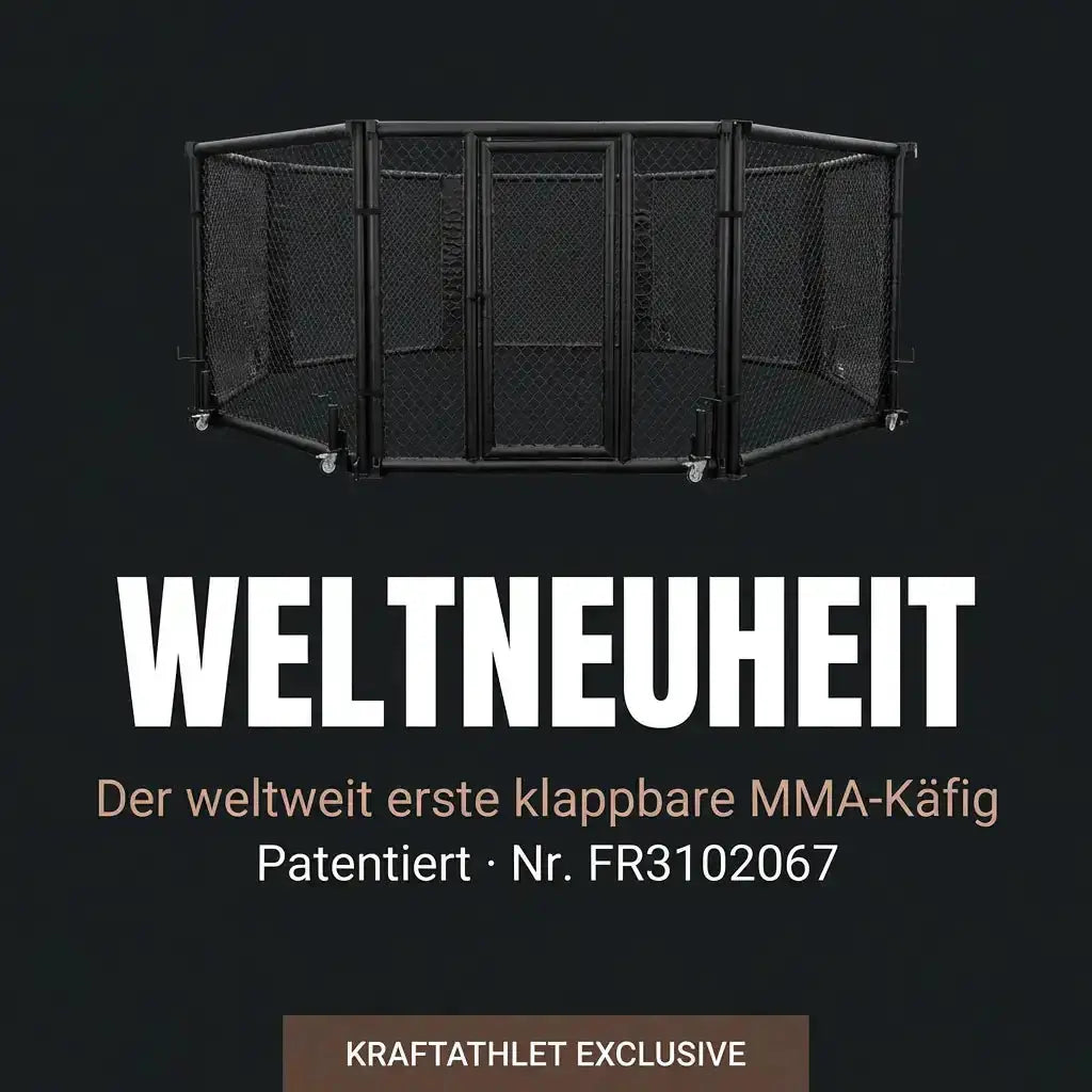 Klappbarer MMA-Käfig – Ø 5 m Patentiertes Faltsystem Hergestellt in Frankreich Sportcom