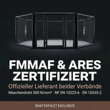 Klappbarer MMA-Käfig – Ø 5 m Patentiertes Faltsystem Hergestellt in Frankreich Sportcom