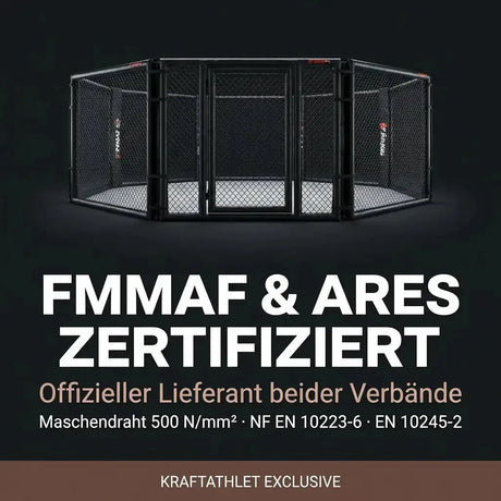 Klappbarer MMA-Käfig – Ø 5 m Patentiertes Faltsystem Hergestellt in Frankreich Sportcom