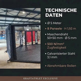 Klappbarer MMA-Käfig – Ø 5 m Patentiertes Faltsystem Hergestellt in Frankreich Sportcom