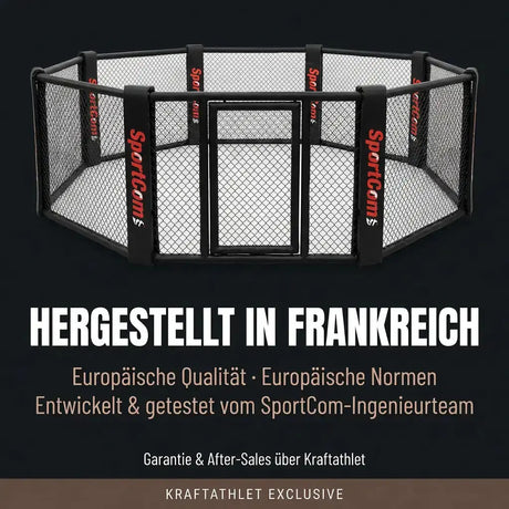 Klappbarer MMA-Käfig – Ø 5 m Patentiertes Faltsystem Hergestellt in Frankreich Sportcom