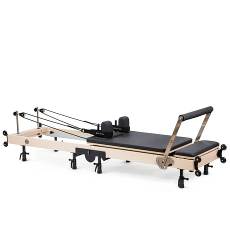Klappbarer Pilates Reformer in Schwarz, Seitenansicht