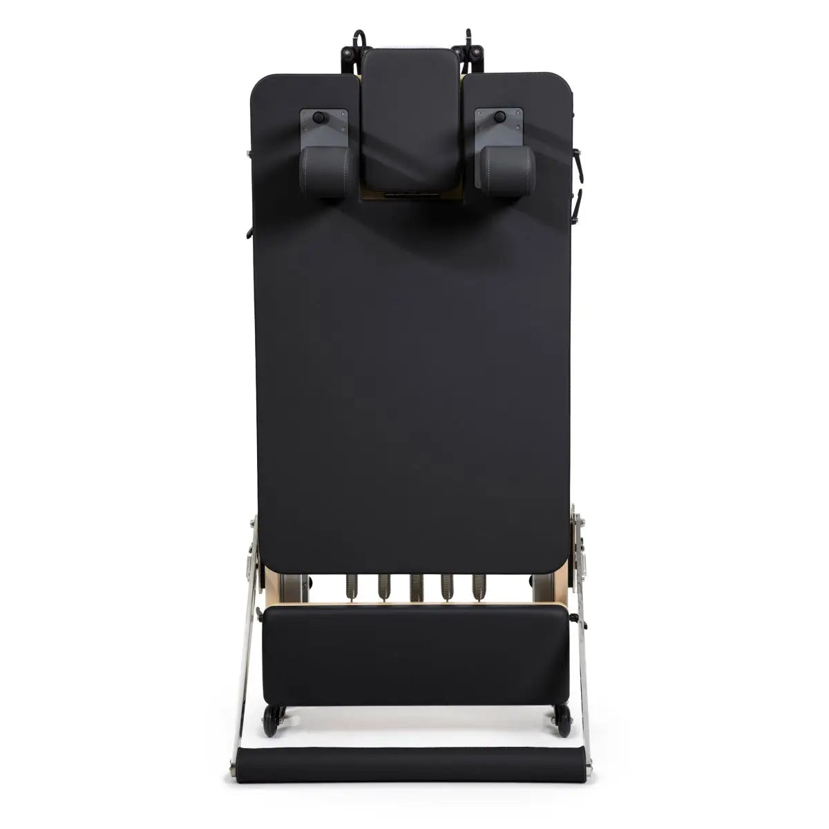 Klappbarer Pilates Reformer in Schwarz, Detailansicht