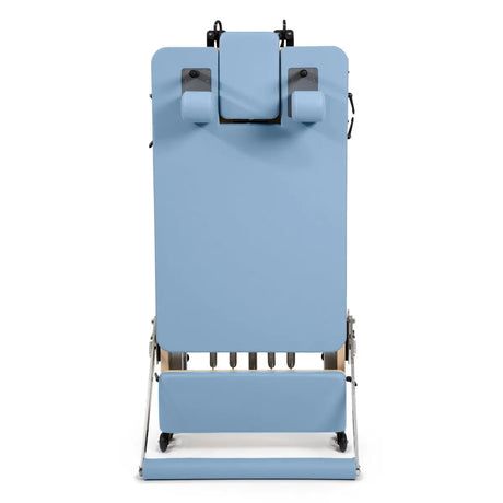 Klappbarer Pilates Reformer in Meerblau, Detailansicht