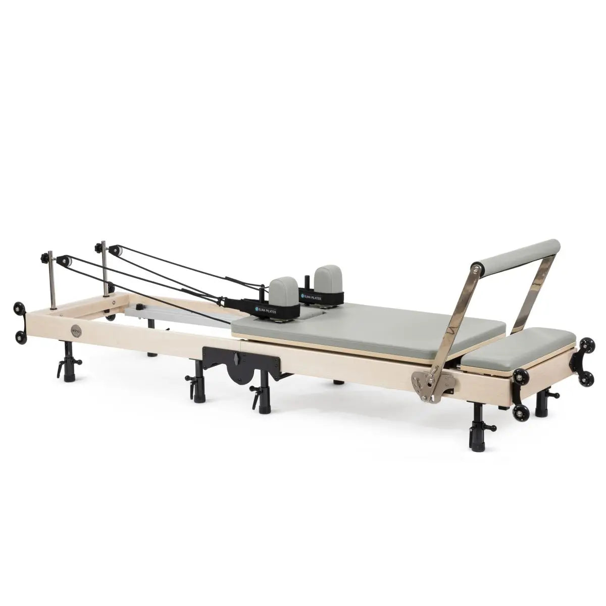 Klappbarer Pilates Reformer in Iceberg, Seitenansicht