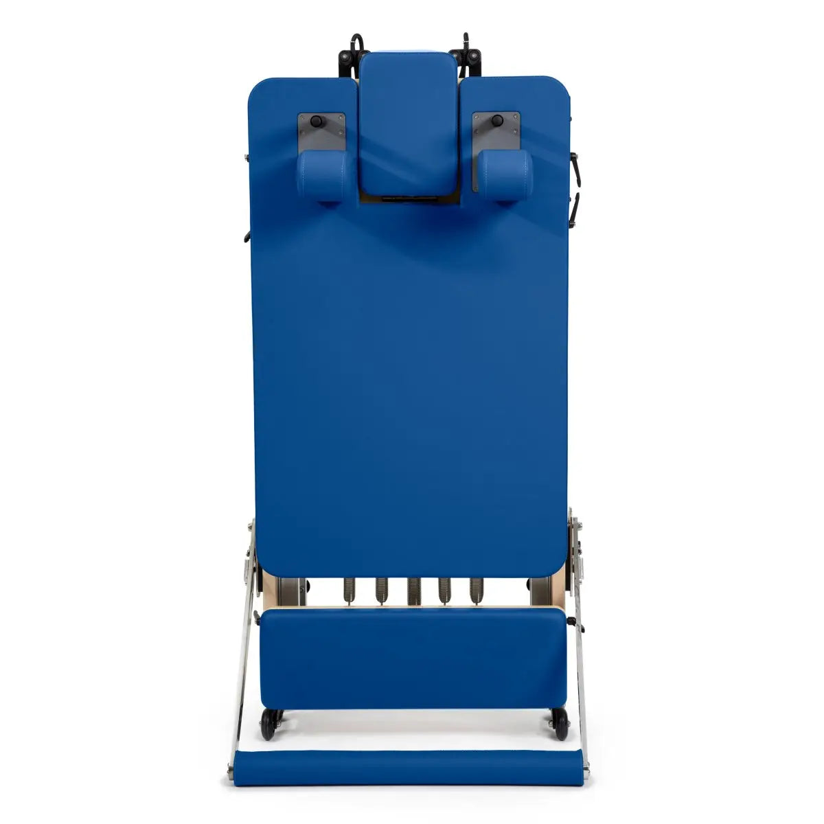 Klappbarer Pilates Reformer in Blau, Detailansicht