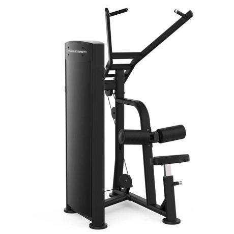 Titanium Strength Black Series Selectorized Lat Pulldown – Commercial Back Training Machine Titanium Strength