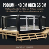 MMA-Käfig Oktagon mit Podium – Ø 4–8 m Profi-Event-Standard Individualisierbar Hergestellt in Frankreich Sportcom
