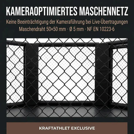 MMA-Käfig Oktagon mit Podium – Ø 4–8 m Profi-Event-Standard Individualisierbar Hergestellt in Frankreich Sportcom