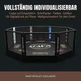 MMA-Käfig Oktagon mit Podium – Ø 4–8 m Profi-Event-Standard Individualisierbar Hergestellt in Frankreich Sportcom