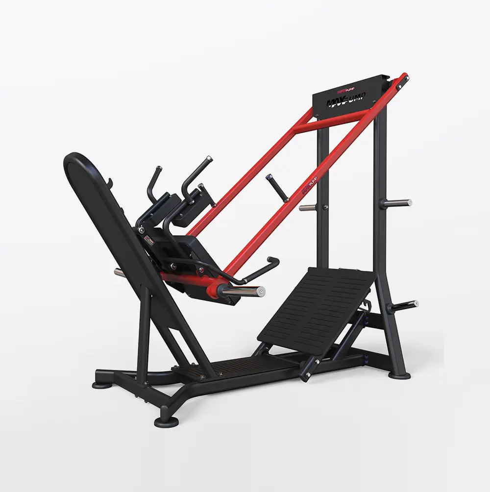 MaxPump A7081 Double Track Squat Kniebeugemaschine plate-loaded