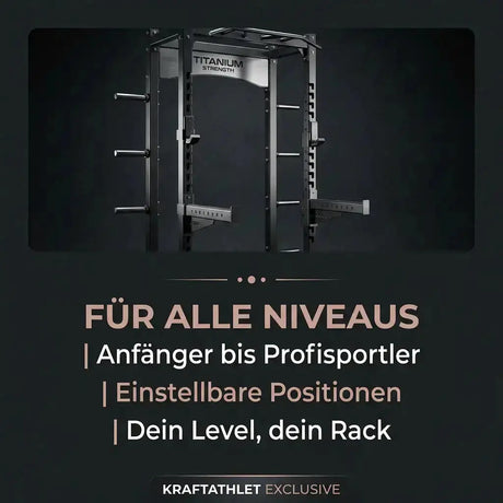 Olympisches Kniebeugen-Rack Titanium Strength Black Series Titanium Strength Aparatos de musculación